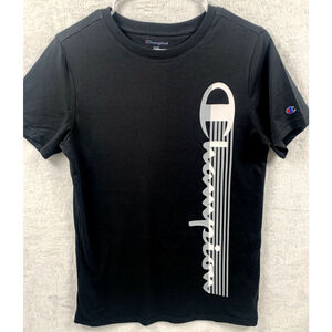 NEW Champion Black T-shirt Boys Single Size 18/20